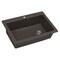Ruvati 33"x22" Dual-Mnt Granite Composite Sgl Bowl Kitchen Sink, Espresso Brwn RVG1033ES - alternate 6